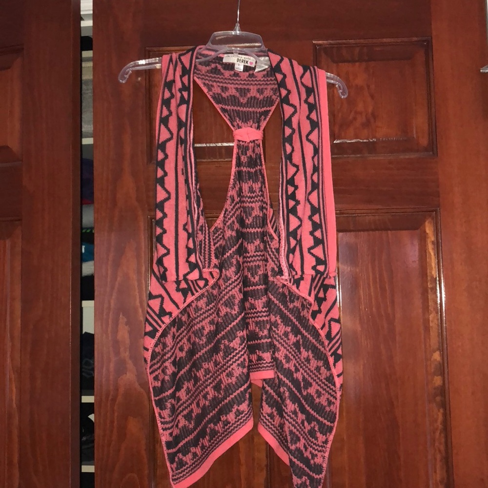 Aztec Cardigan Vest